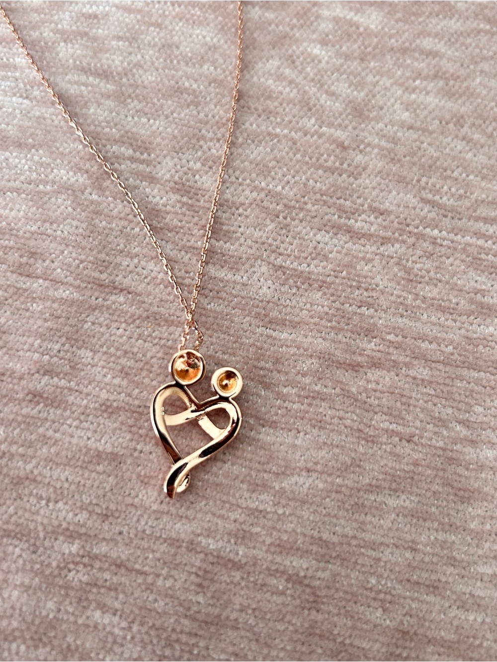EMBRACE PENDANT, ROSE GOLD – LIMITED EDITION 18K Gold Plated  Necklace - Picture 7 of 9